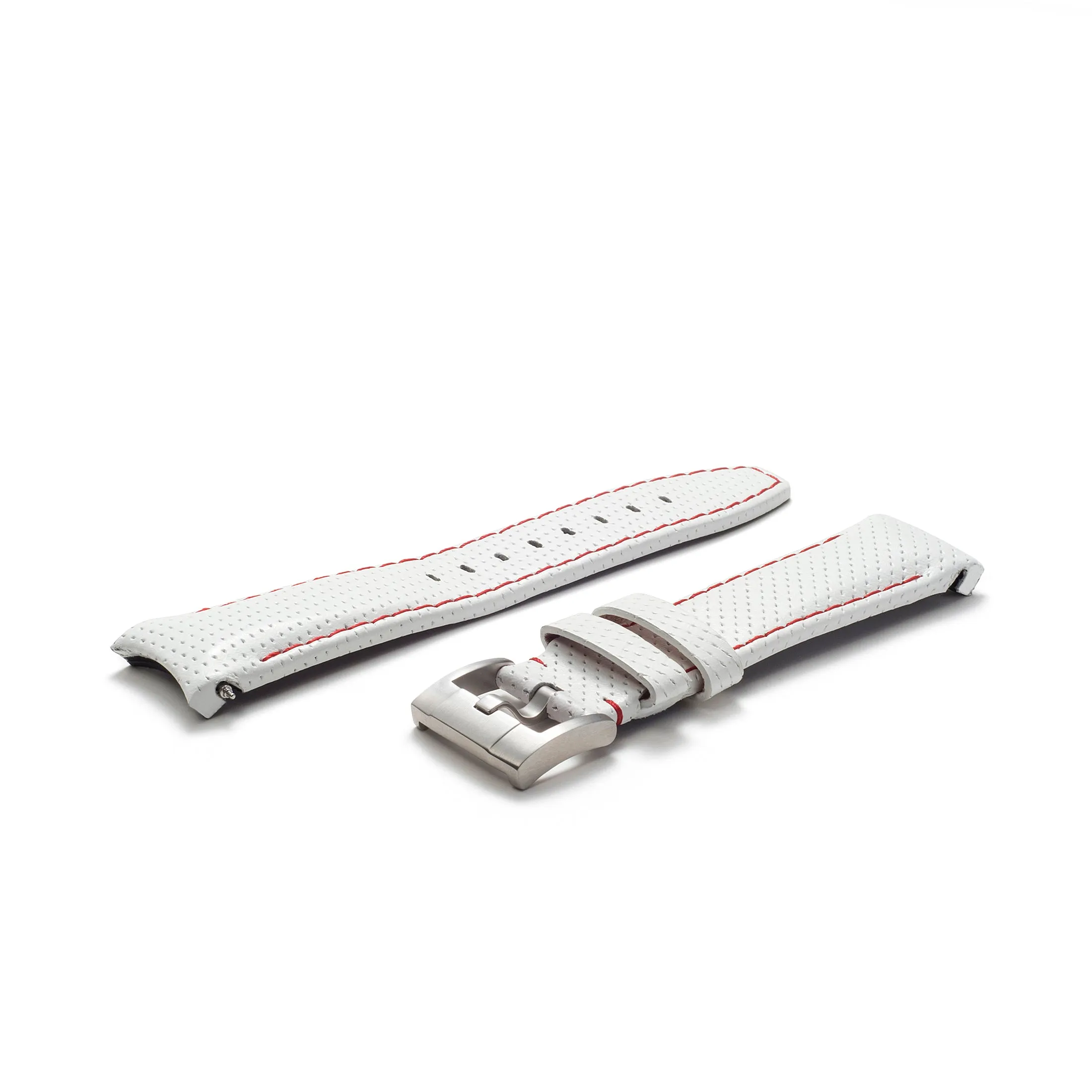 Curved End Racing Leather Strap for Rolex Sea-Dweller with Tang Buckle