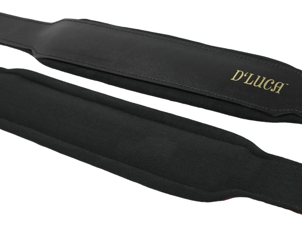 D'Luca Pro Series Genuine Leather Accordion Bass Straps 20.5 Inches Black