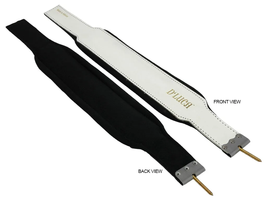 D'Luca Pro Series Genuine Leather Accordion Bass Straps 20.5 Inches White