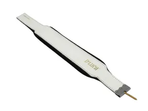 D'Luca Pro Series Genuine Leather Accordion Bass Straps 20.5 Inches White
