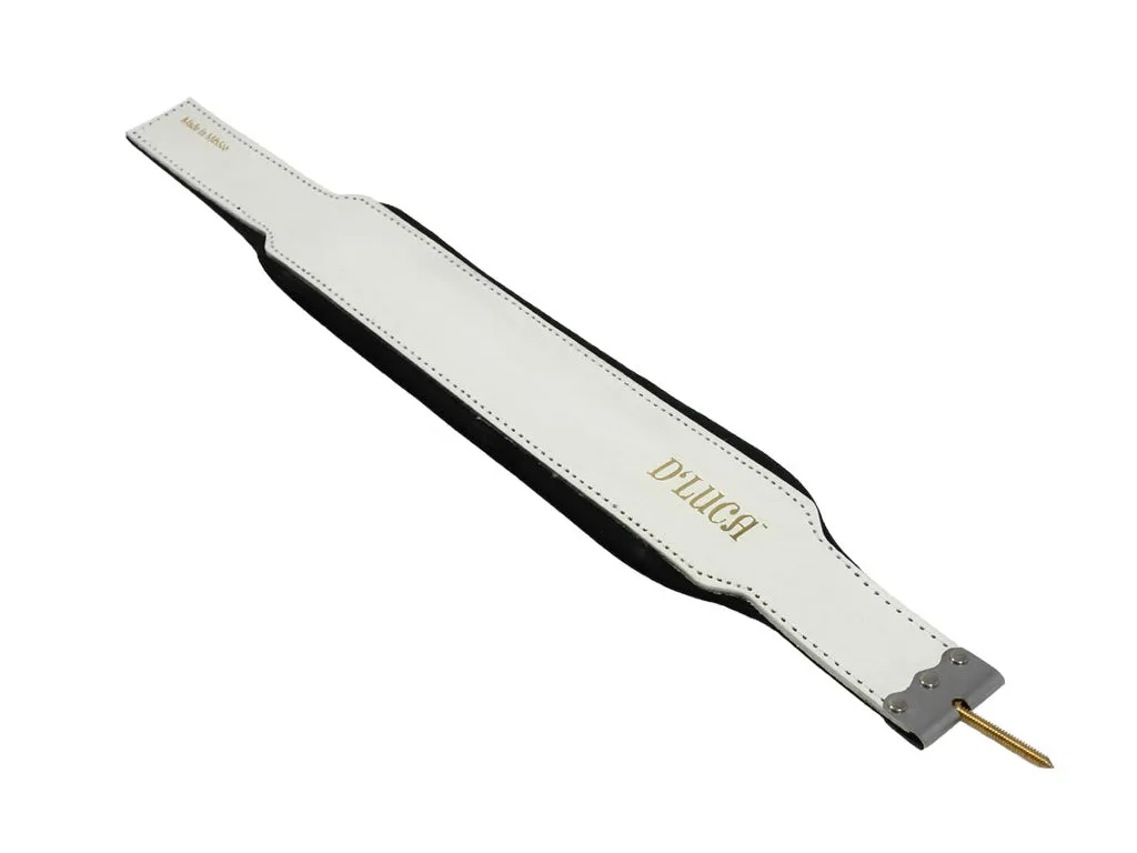 D'Luca Pro Series Genuine Leather Accordion Bass Straps 20.5 Inches White