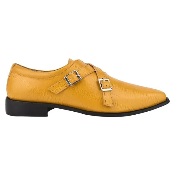 DONNA Man Made Leather Monk Straps