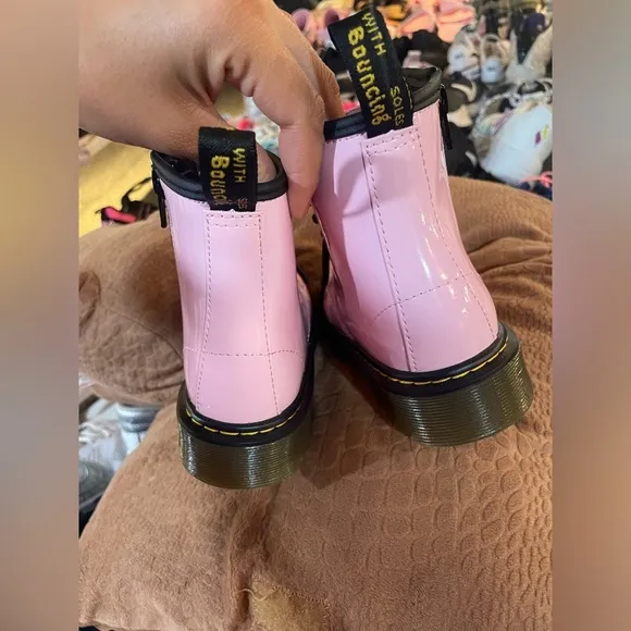 Dr. Martens 1460 smooth leather lace-up boots in pink