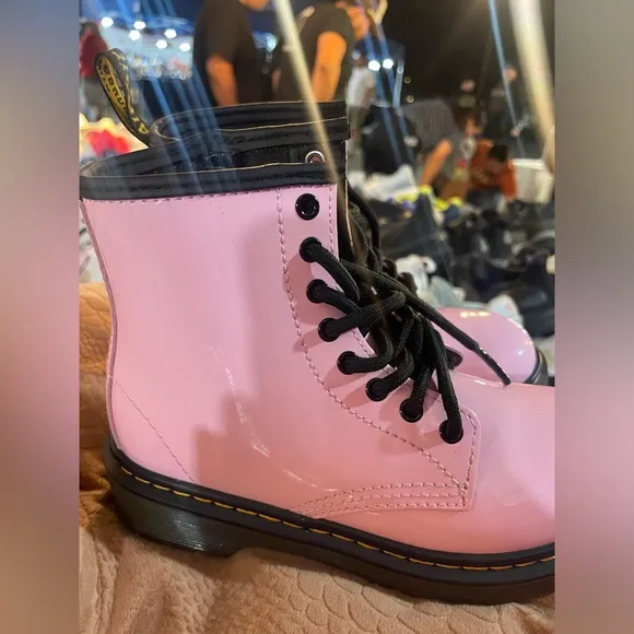 Dr. Martens 1460 smooth leather lace-up boots in pink