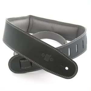 DSL Guitar Strap 2.5" Garment Padded, Black/Grey