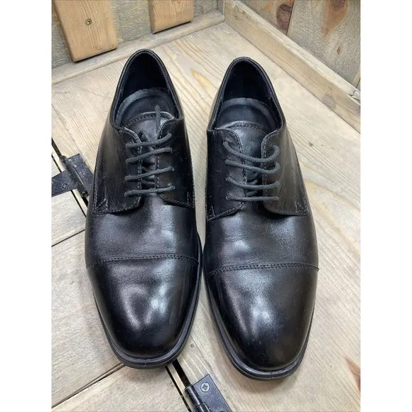 ECCO Black Leather Men's Sz 40 (US 8) Lace Up Dress Shoes