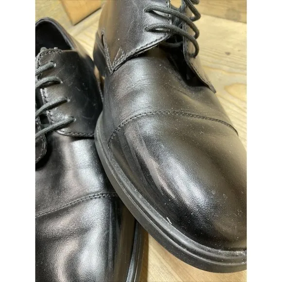 ECCO Black Leather Men's Sz 40 (US 8) Lace Up Dress Shoes