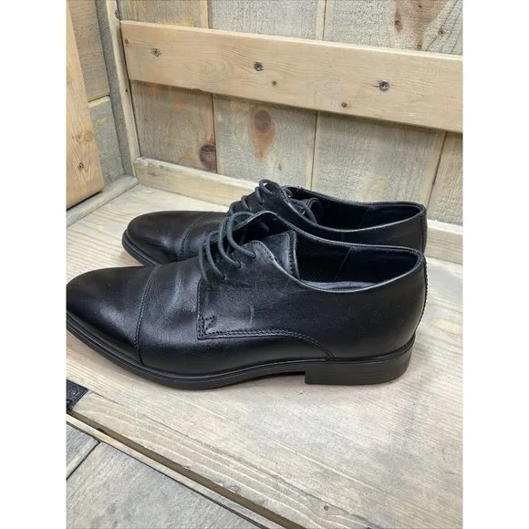 ECCO Black Leather Men's Sz 40 (US 8) Lace Up Dress Shoes