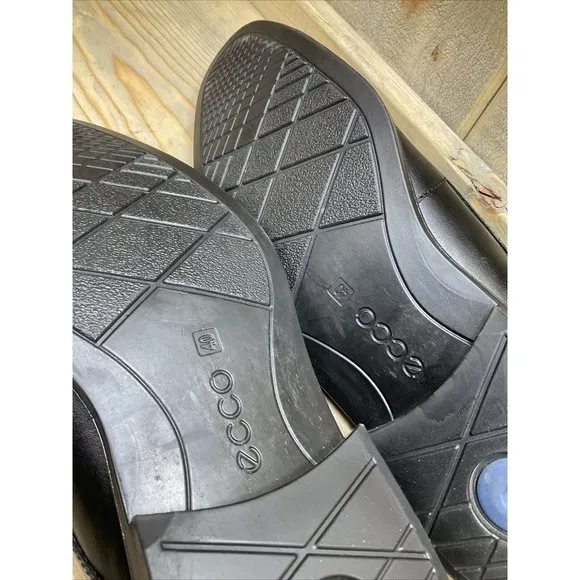 ECCO Black Leather Men's Sz 40 (US 8) Lace Up Dress Shoes