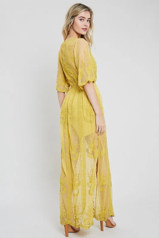ECLAIR EMBROIDERED MAXI DRESS MUS