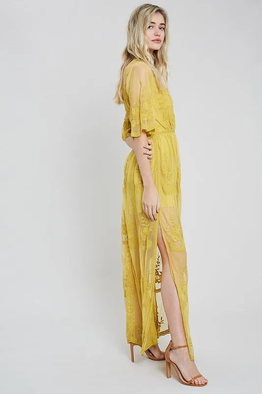 ECLAIR EMBROIDERED MAXI DRESS MUS
