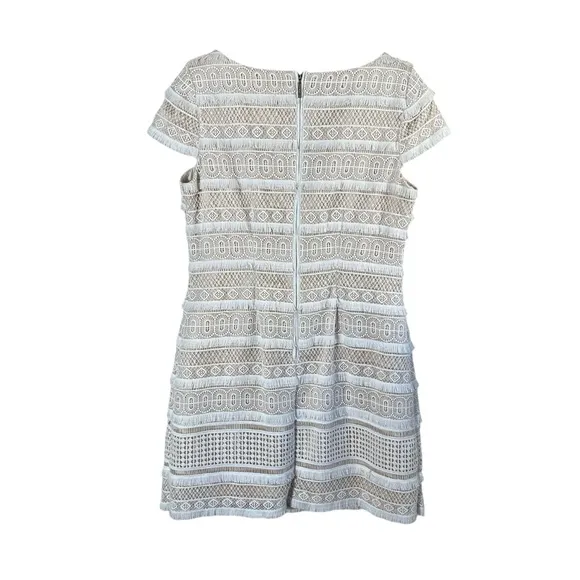 ELIZA J Cap Sleeve White Lace Mini Dress