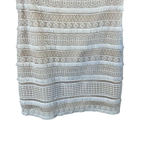 ELIZA J Cap Sleeve White Lace Mini Dress