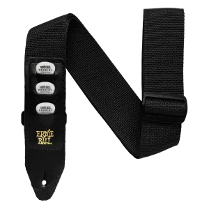 Ernie Ball Pickholder Polypro Strap, Black