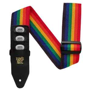 Ernie Ball Pickholder Strap Rainbow