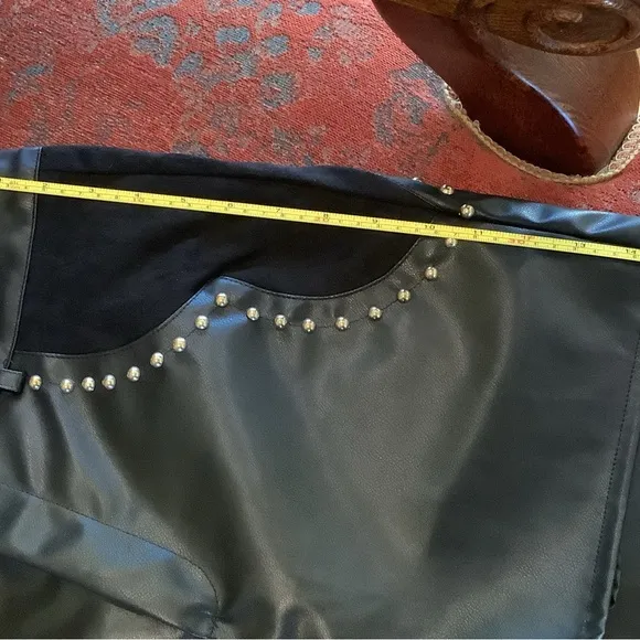 🔥Faux leather shorts with fabulous gold studded designs. Lined and NWT. Sz L