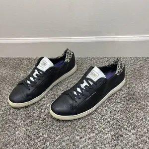FEATURE X CLAE BRADLEY SAFARI Black Leather Sneakers Lace Up Mens Size 13