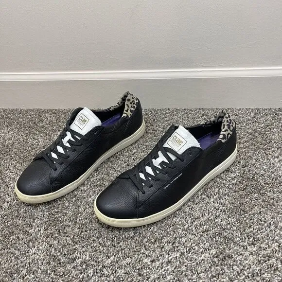 FEATURE X CLAE BRADLEY SAFARI Black Leather Sneakers Lace Up Mens Size 13