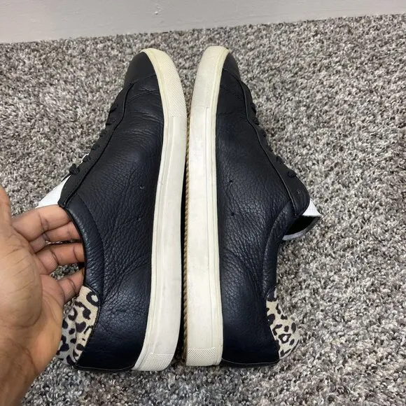 FEATURE X CLAE BRADLEY SAFARI Black Leather Sneakers Lace Up Mens Size 13