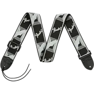 Fender® 2" Monogrammed Strap, Black/Light Grey/Dark Grey