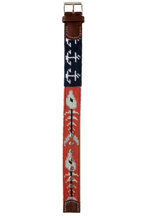 Fish & Anchor Needlepoint Watch Strap
