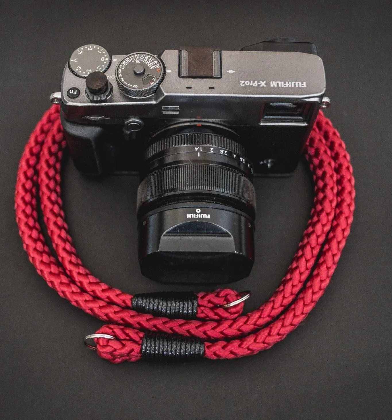 Flat Burgundy Acrylic Camera Strap
