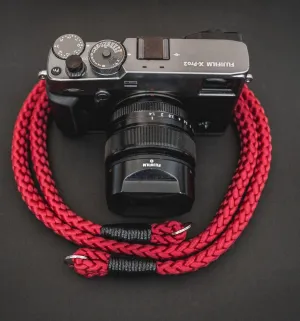 Flat Burgundy Acrylic Camera Strap