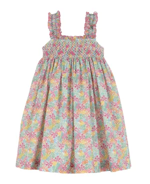 Floral Jamboree Strap Dress, Orange