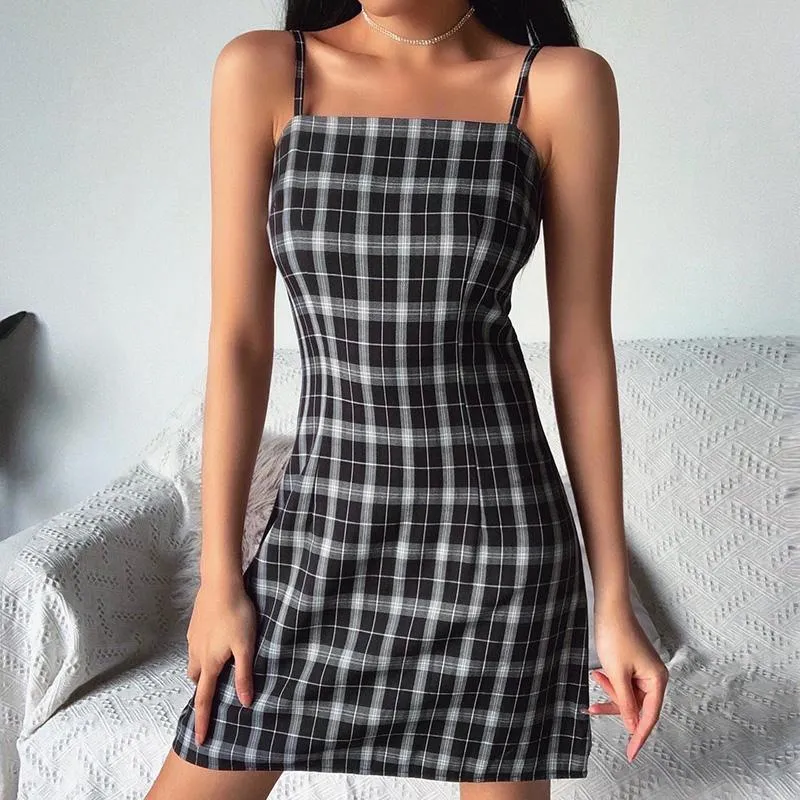 French Retro Plaid Dress SD00128