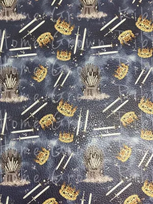 GOT Throne on Blue White Vinyl Sheet
