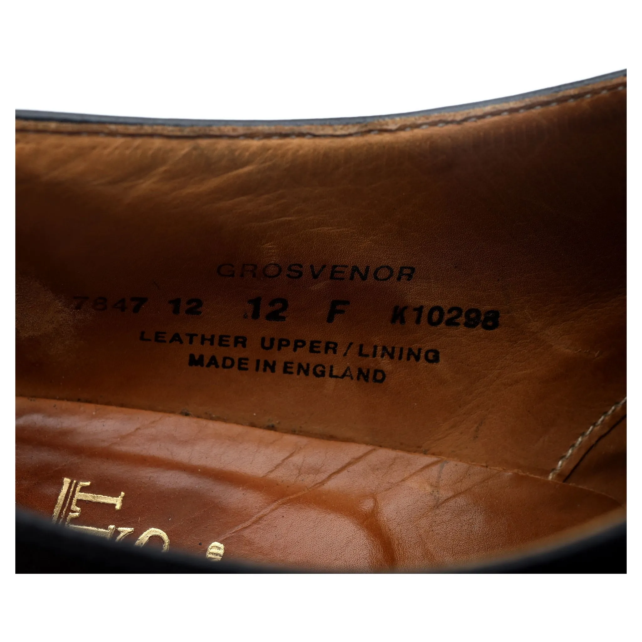 'Grosvenor' Black Leather Monk Strap UK 12 F
