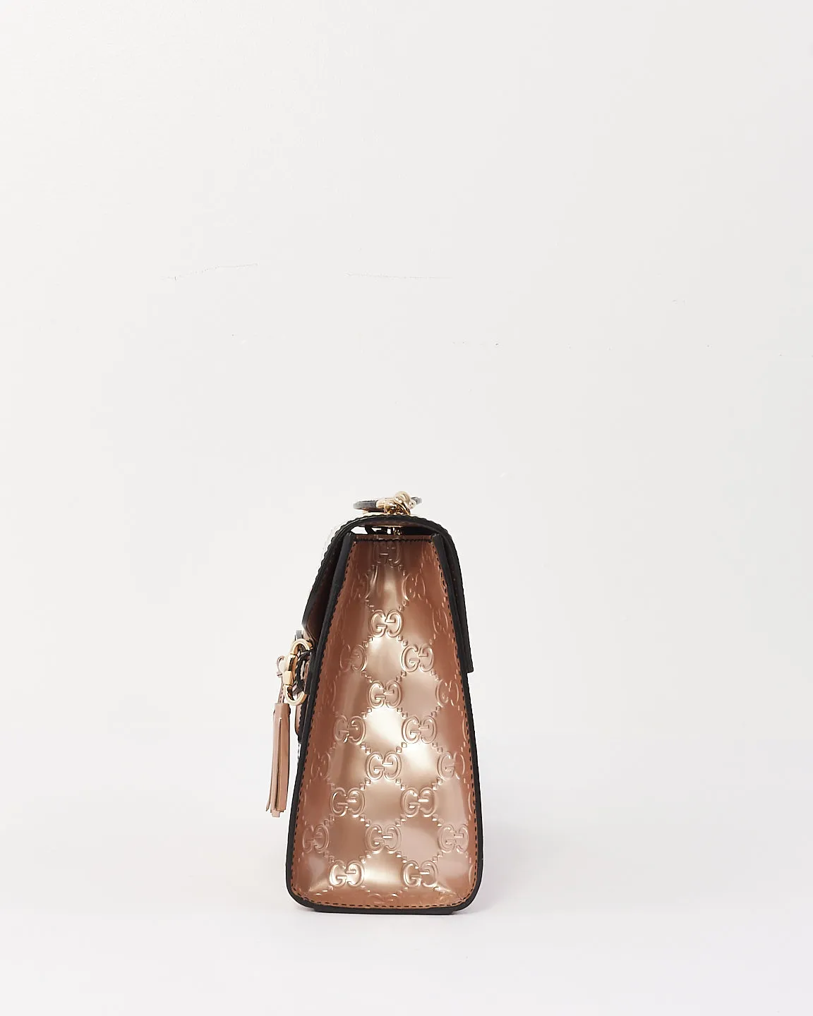 Gucci Pink guccissima Patent Leather Emily Chain Flap Shoulder Bag