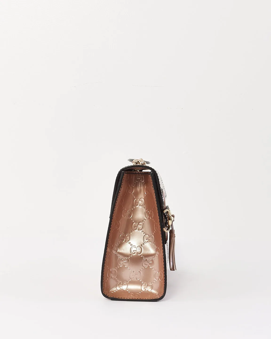 Gucci Pink guccissima Patent Leather Emily Chain Flap Shoulder Bag