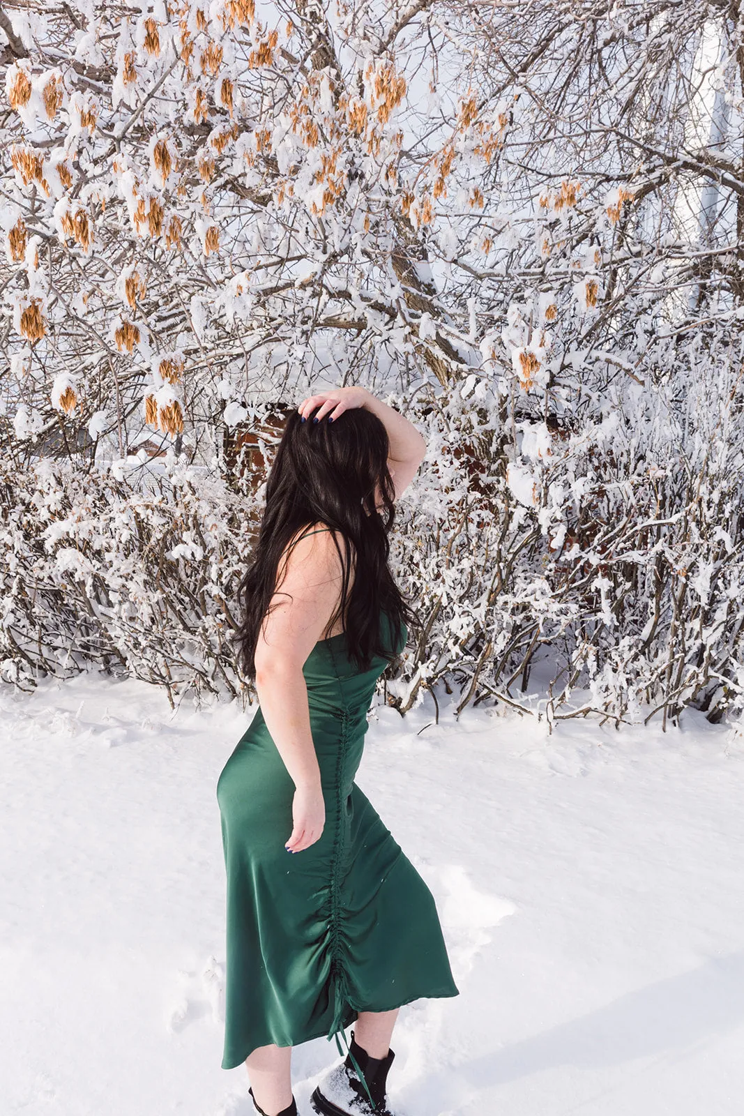 Ivy Satin Midi Dress
