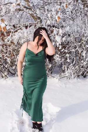 Ivy Satin Midi Dress