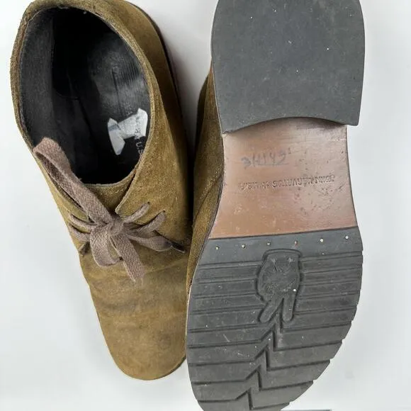 John Varvatos Brown Suede Leather Lace Up Chukka Boot SIZE 8.5