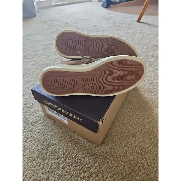 Johnston &amp; Murphy McGuffey Chukka Boots Boy's Size 2.5 Grey Oiled Nubuck NEW $65