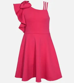 Kylie Ruffle Shoulder Skater Dress