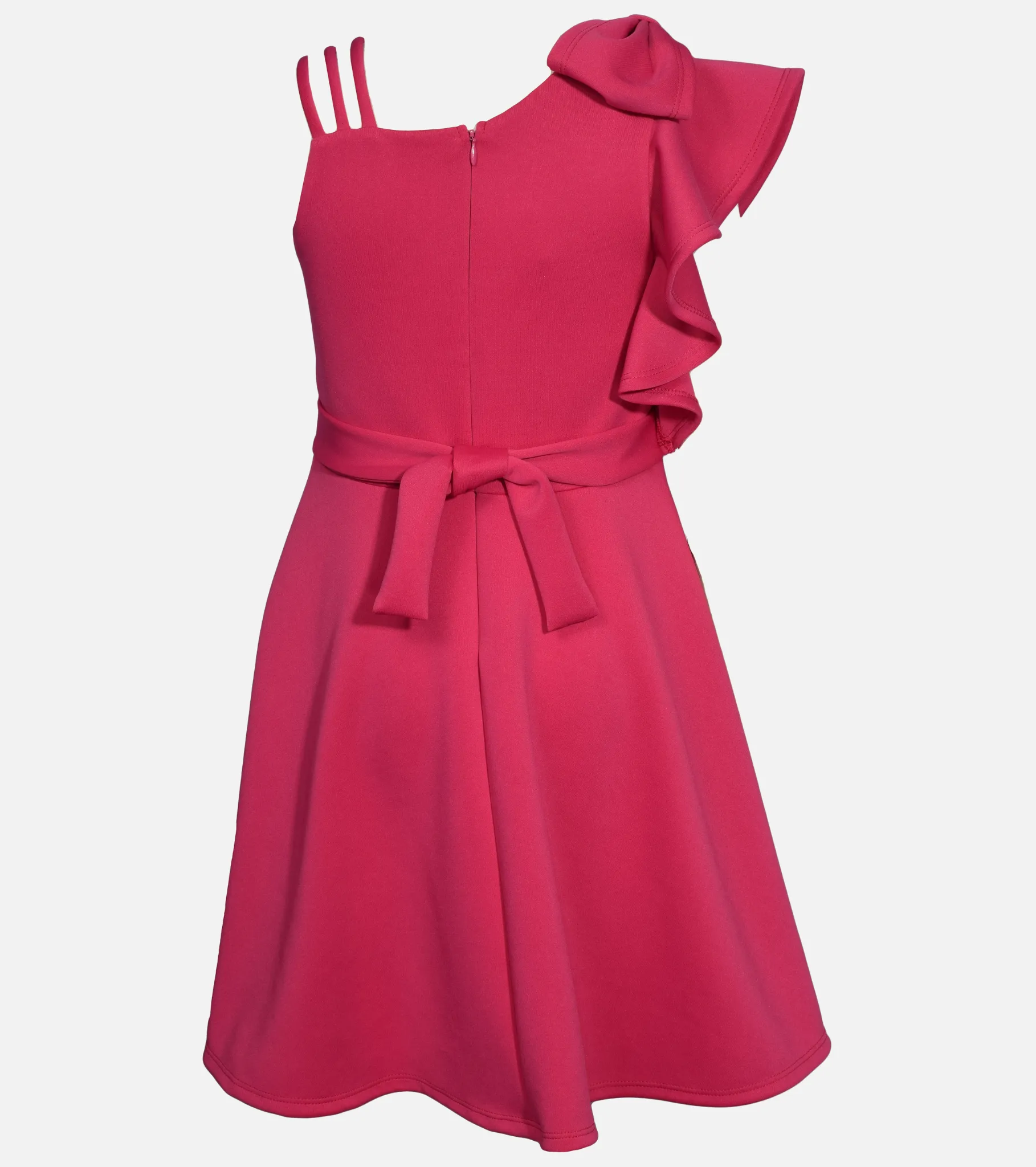 Kylie Ruffle Shoulder Skater Dress