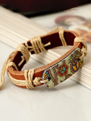 Lace-Up Leather Bracelet
