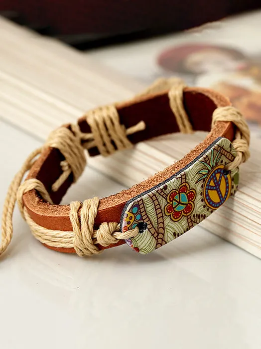 Lace-Up Leather Bracelet