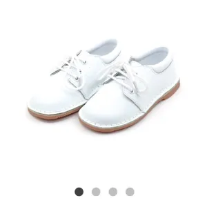L'Amour Tyler White Leather Lace Up Shoe