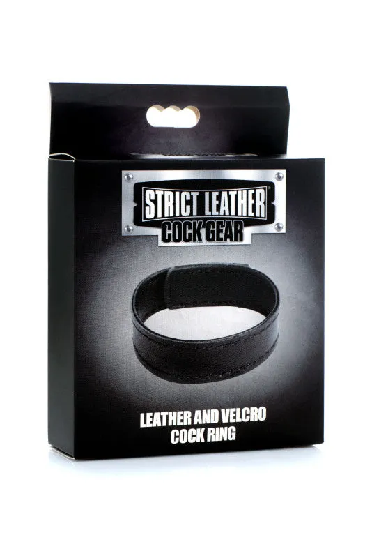 Leather and Velcro Ring - Black