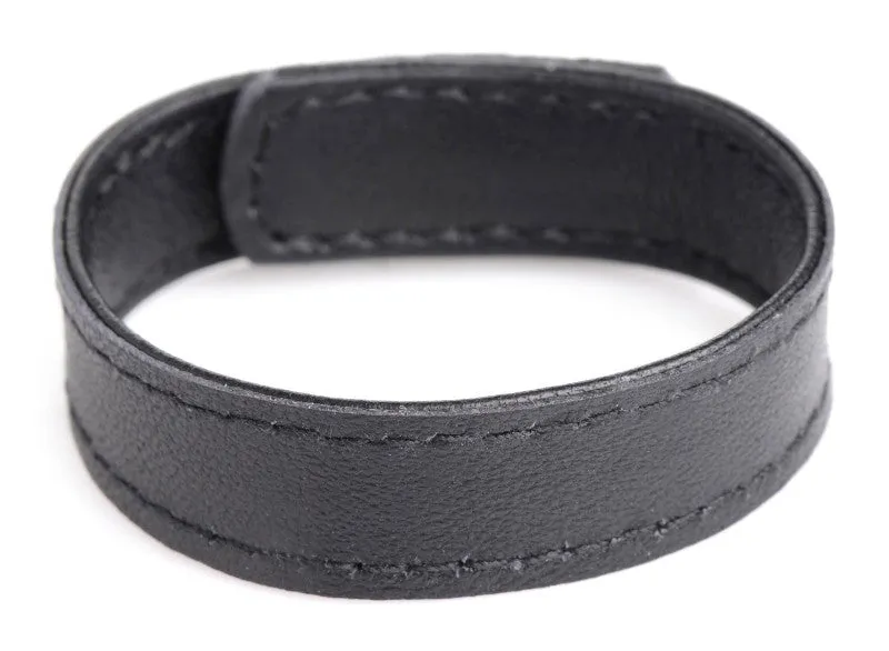 Leather and Velcro Ring - Black