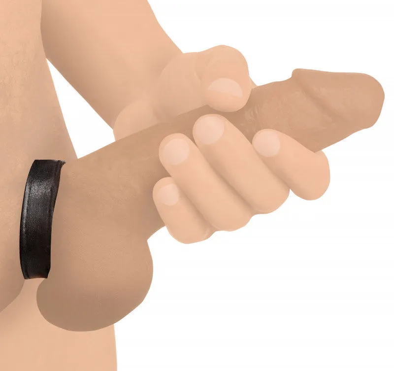 Leather and Velcro Ring - Black