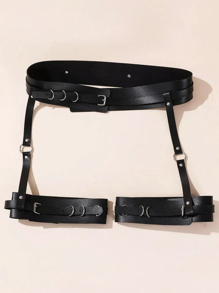 Leather Fetish Harness Strap Belt