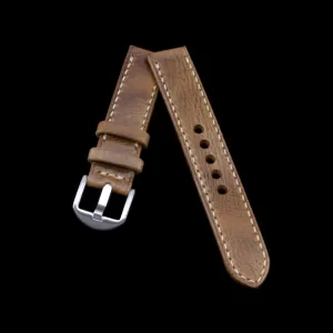 Leather Watch Strap, Military 102  | Full Stitch