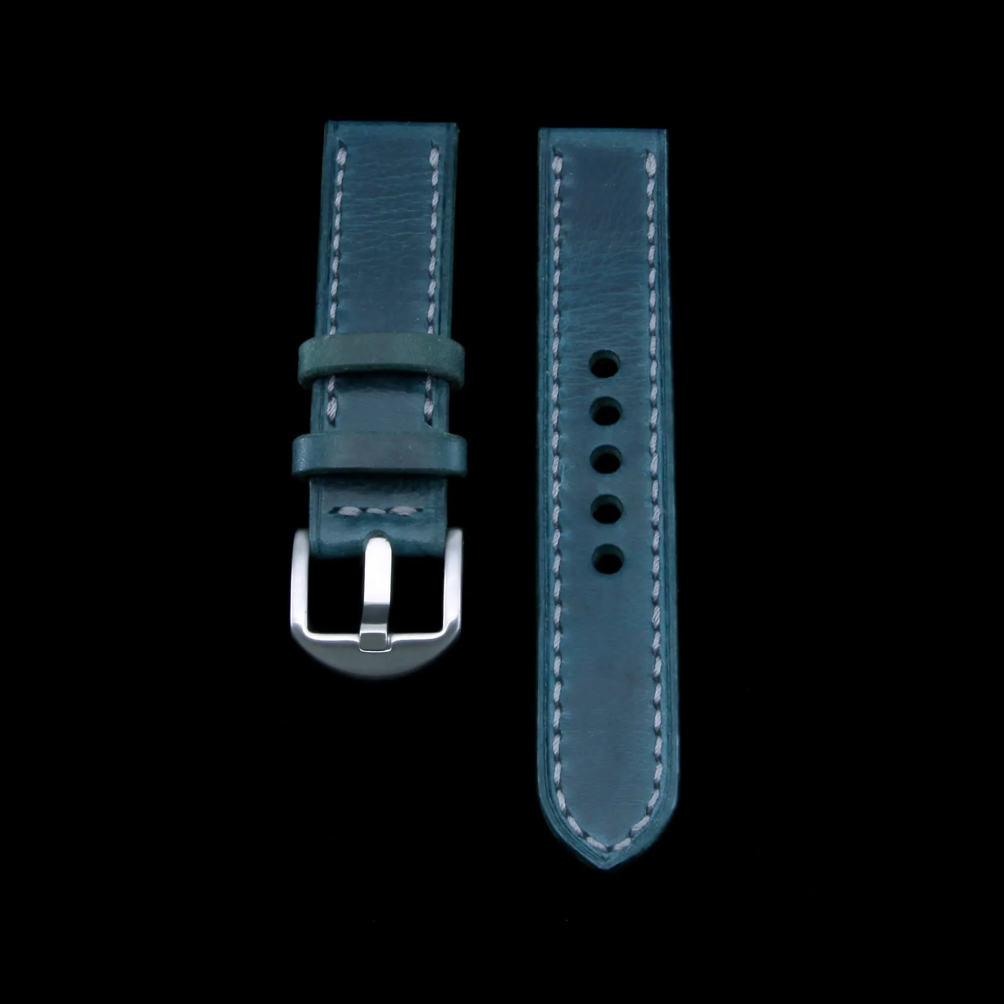 Leather Watch Strap, Military 106  | Full Stitch