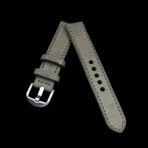 Leather Watch Strap, Rustic Olive | Full Stitch