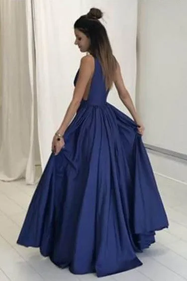 Long Sexy Prom Dress,Deep V Neck Prom Dresses,Sleeveless Evening Gowns,Formal Women Dress,SIM631